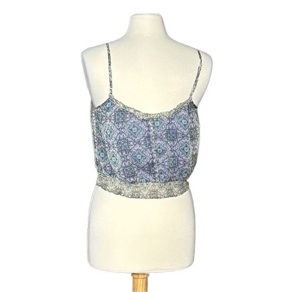 American Eagle Cropped Boho Bohemian Festival Sheer tank top S3 - Picture 2 of 10